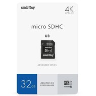 Smart Buy micro SDHC 32GB Class10  U3 V30 A1 Advanced R/W:90/55 MB/s (  SD)