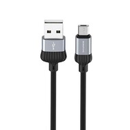  USB-MicroUSB Borofon BX28 Dignity, 2.4A   1,  Metal Grey